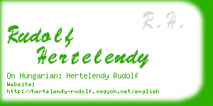rudolf hertelendy business card